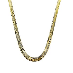 Colar malha snake em banho de ouro 18k