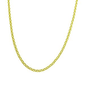 Colar correntaria pintada verde claro com detalhes em banho de ouro 18k