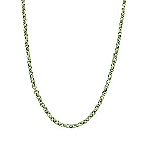 Correntaria pintada verde com detalhes em banho de ouro 18k