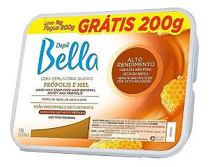 Cera Depil Bella Em Barra 1kg Propolis E Mel - 1 Unid