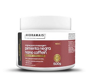 Creme Pimenta Negra Nova Formula Nano Caffein 500g Hidramais