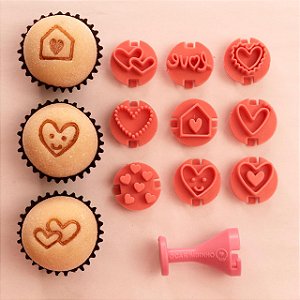 Carimbos para brigadeiros - Corações