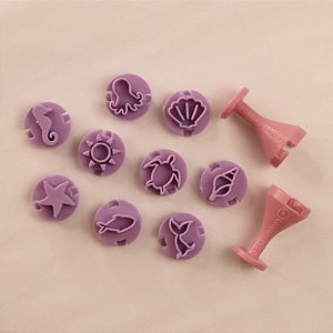 Carimbos para brigadeiros - Fundo do Mar