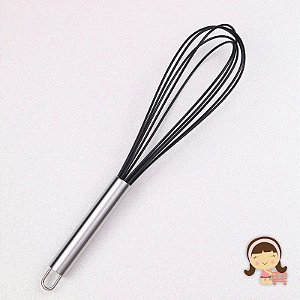 Batedor (Fouet) de Silicone Preto