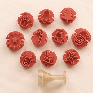Carimbos para brigadeiros - Natal