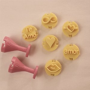 Carimbos para brigadeiros - Romântico