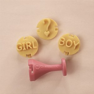 Carimbos para brigadeiros - Chá Revelação