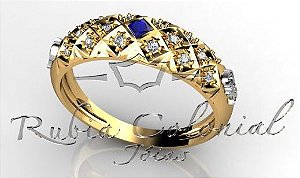 Anel Formatura Feminino Diane Ouro 18K