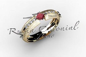 Anel Formatura Feminino Look Ouro 18k