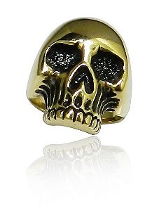 Anel Masculino Ouro 18k Caveira