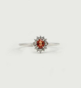 Anel Oval Safira Fancy