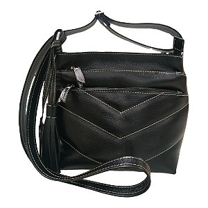 Bolsa Transvesal matelasse - Couro Legítimo 👜