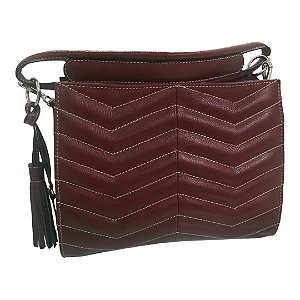 Bolsa matelasse - Couro Legítimo 👜