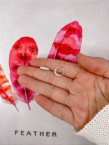 Piercing Hélix Argola Cravejada Zircônia