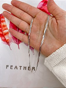 Colar Laminado 2 Fios 45cm