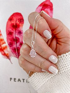 Colar Mão Hamsá 45cm