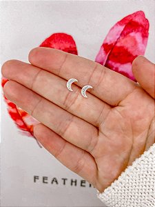 Brinco Lua Cravejada