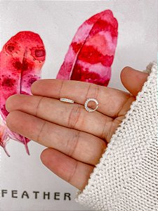 Piercing Argola Hélix Cravejado 6mm