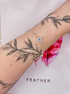 Pulseira Olho Grego Claro