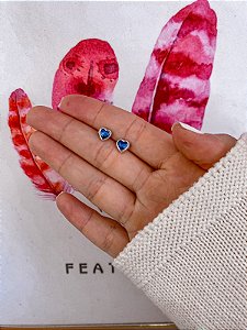 Brinco Coração Azul