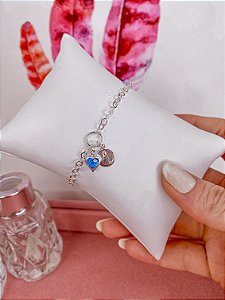 Pulseira Nossa Senhora Coração Azul