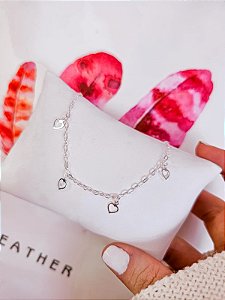 Pulseira Corações Vazados