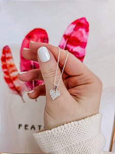 Colar Coração Quebra-Cabeça 45cm