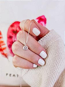 Colar Ponto de luz Cristal 6mm