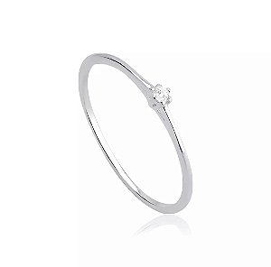 Anel Solitário Cristal