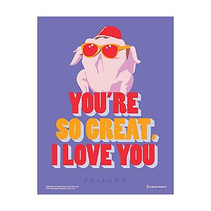 Placa I Love You - Friends - Metal 26cm