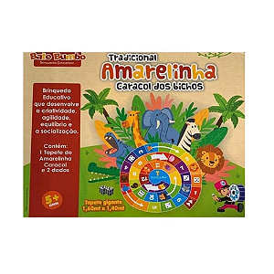 Amarelinha Tradicional da Selva Jogo Educativo de Entretenimento de 2 a 4  Jogadores Brinquedos Bambalalão Brinquedos Educativos