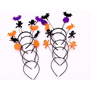 TIARAS SÍMBOLOS HALLOWEEN KIT COM 10 UNIDADES