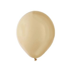 Balão Bexiga Liso Bege N°9 C/50 Unidades