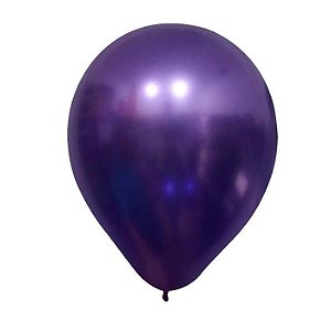 BALÃO METALIZADO 9'' POLEGADAS C/25 UNIDADES - VIOLETA