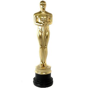 Estatueta Oscar Dourada Enfeite - Fantasia - Festas 34 Cm