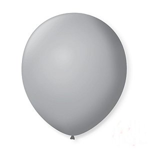 Balão Liso N°9 Art Latex C/50 Unidades Cinza