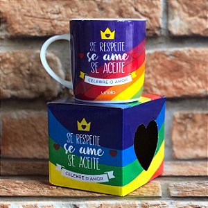 CANECA DE CERÂMICA CELEBRE O AMOR 390ML 1UN