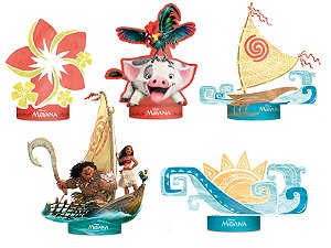 DECORAÇÃO DE MESA PARA FESTA TEMA MOANA 6 UNIDADES