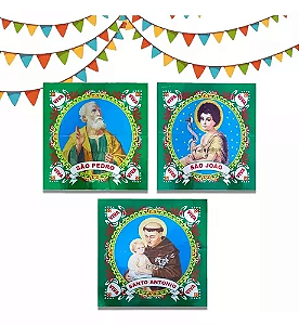 Kit C/3 Unid Santo Antonio/ São Pedro São João/ Festa Junina