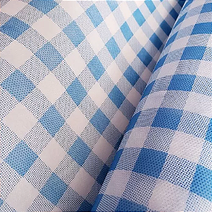 Tnt Estampado Xadrez Azul - Decoração - 1 Metro