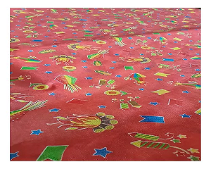 Tnt Estampa Festa Junina Vermelho - Decoração - 1 Metro