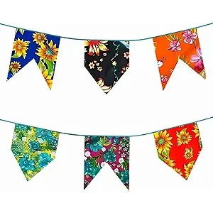 Bandeirinha Plástica De Chita Festa Junina - C/6 Metros