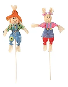 Casal Espantalho No Palito 45cm Decoração Festa Junina