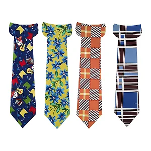 Gravata Caipira Em Tecido Auto Colante - Remendão - 1 Unid