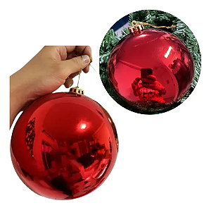 Bola Lisa Vermelha 15cm Bola Grande Para Decoração Vermelho Lisa - Unid