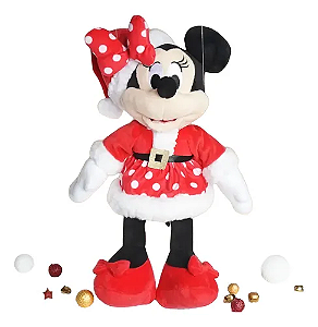 Pelúcia Minnie Mouse Vermelho Natal 45cm - Decoração