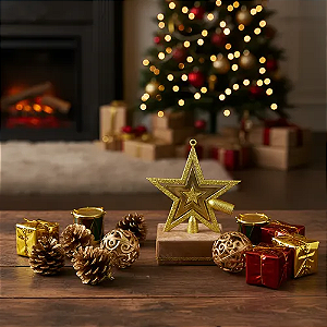 Kit Pendente P/ Enfeitar Mini Árvore C/13 Peças - Decorativa