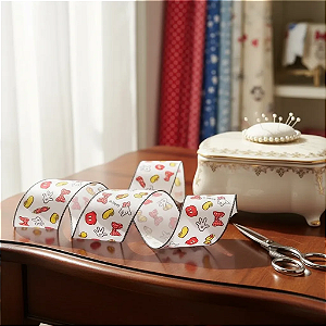 Fita Decorativa Branca Disney 6,3cm X 9,14 Metros - Unid