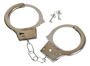 Algema De Metal Acessório Policial Fantasia Carnaval