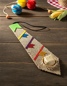 GRAVATA DE JUTA PERSONALIZADA PARA FESTA JUNINA 1UN - INFANTIL